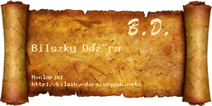 Bilszky Dóra névjegykártya